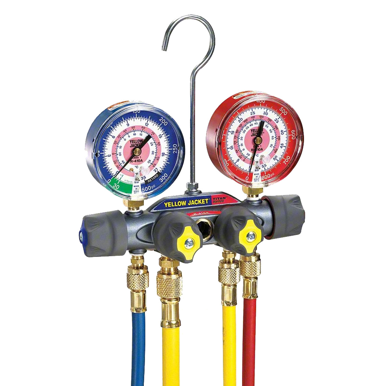 Yellow Jacket TITAN 4-Valve A2L manifold - Straps